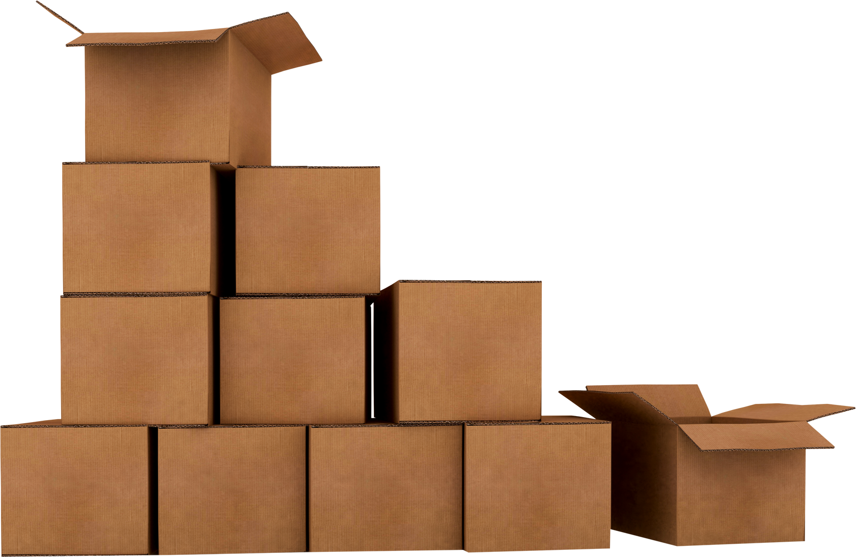 Cardboard Boxes Package Isolated